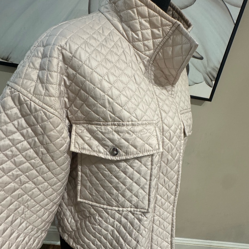 Ci Sono Cream Quilted Outerwear Label - Picture 7 of 10